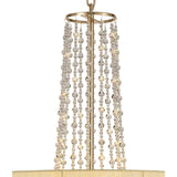 Freida 50cm 6 Light Crystal Chandelier - French Gold With Ivory Shade