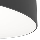 Close-up of the Frelvine Smart LED Flush Ceiling Light, showing the black plastic drum edge and white plastic diffuser panel beneath.