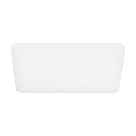 Fremora LED Downlight, a square 21.5 x 21.5cm flush ceiling fixture with white plastic diffuser, aluminium body and rounded corners, shown on a plain white background.