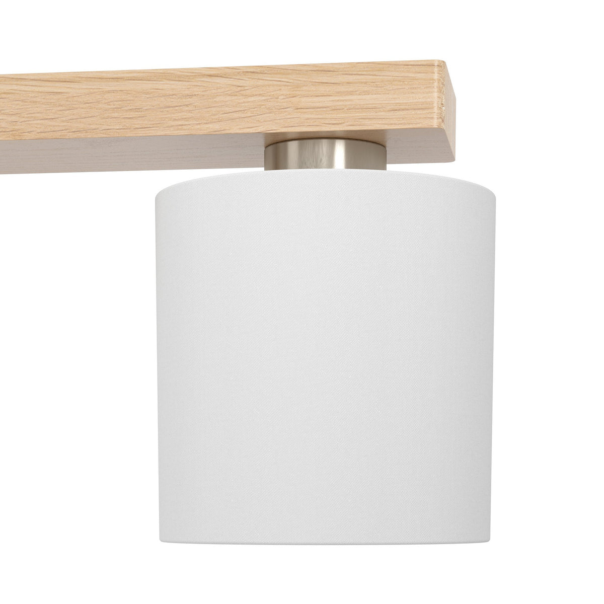 Frevenne Fabric Linear Pendant Light - Satin Nickel & Brown