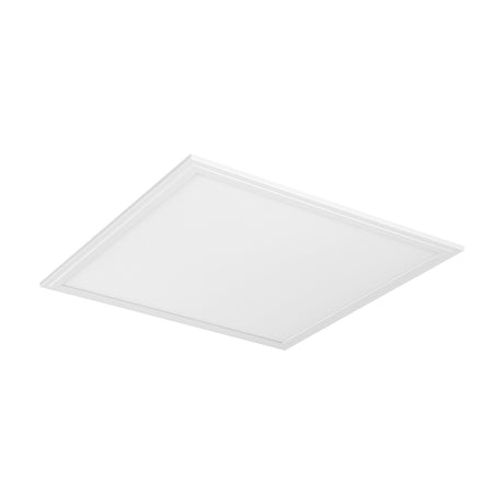 Frinarne LED Panel Light, a square 45 x 45cm white aluminium ceiling fixture with a flat plastic diffuser face, shown at an angle on a plain white background.