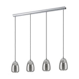Frolena Smoked Glass Linear Pendant Light - Chrome