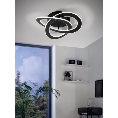 Frolmine LED Flush Ceiling Light - Black