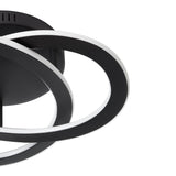Frolmine LED Flush Ceiling Light - Black