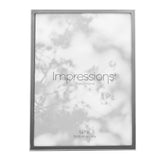 Slim Rectangular Metal Photo Frame with Easel Back - Silver