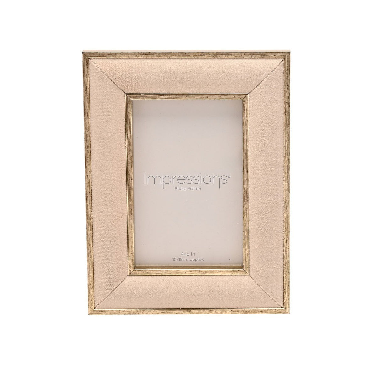 Rectangular Velvet Photo Frame with Easel Stand - Cream