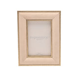 Rectangular Velvet Photo Frame with Easel Stand - Cream