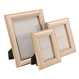 Rectangular Velvet Photo Frame with Easel Stand - Cream