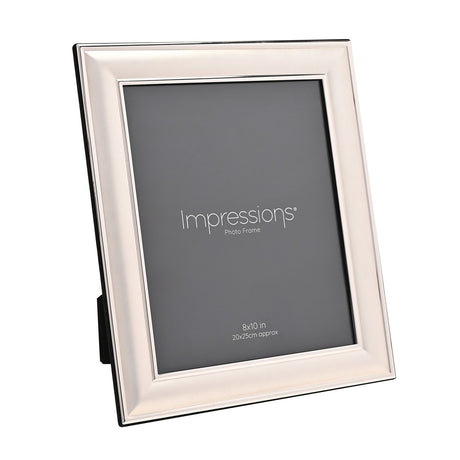 Silverplated Metal Border Edge Photo Frame 10 x 8in - Silver