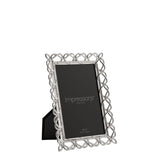 Freestanding Looping Heart Design Metal Photo Frame - Silver