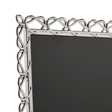 Freestanding Looping Heart Design Metal Photo Frame - Silver