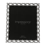 Freestanding Looping Heart Design Metal Photo Frame - Silver