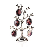 Family Tree Collage Photo Frame with Oval Apertures - Silver