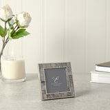 Mother of Pearl Mosaic Freestanding Metal Photo Frame - Grey