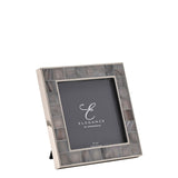 Mother of Pearl Mosaic Freestanding Metal Photo Frame - Grey
