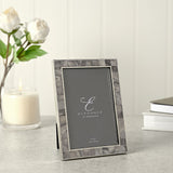 Mother of Pearl Mosaic Freestanding Metal Photo Frame - Grey