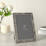 Mother of Pearl Mosaic Freestanding Metal Photo Frame - Grey