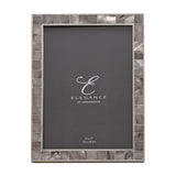 Mother of Pearl Mosaic Freestanding Metal Photo Frame - Grey