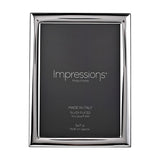 Narrow Smooth Silverplated Wood Back Photo Frame 7 x 5in - Silver