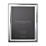 Narrow Rock Wood Back Photo Frame 7 x 5in Made in Italy - Silver