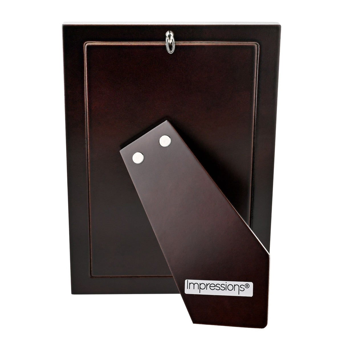 Narrow Rock Wood Back Photo Frame 7 x 5in Made in Italy - Silver
