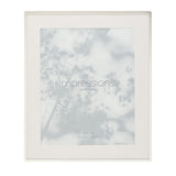 Silverplated photo frame with a slim polished silver edge and white mount, holding a 10 x 8in rectangular print, shown on a plain white background.
