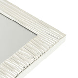 Close-up of the Ripple Texture Silverplated Photo Frame 7 x 5in, showing a rectangular silver-plated border with fine rippled lines against a plain white background.