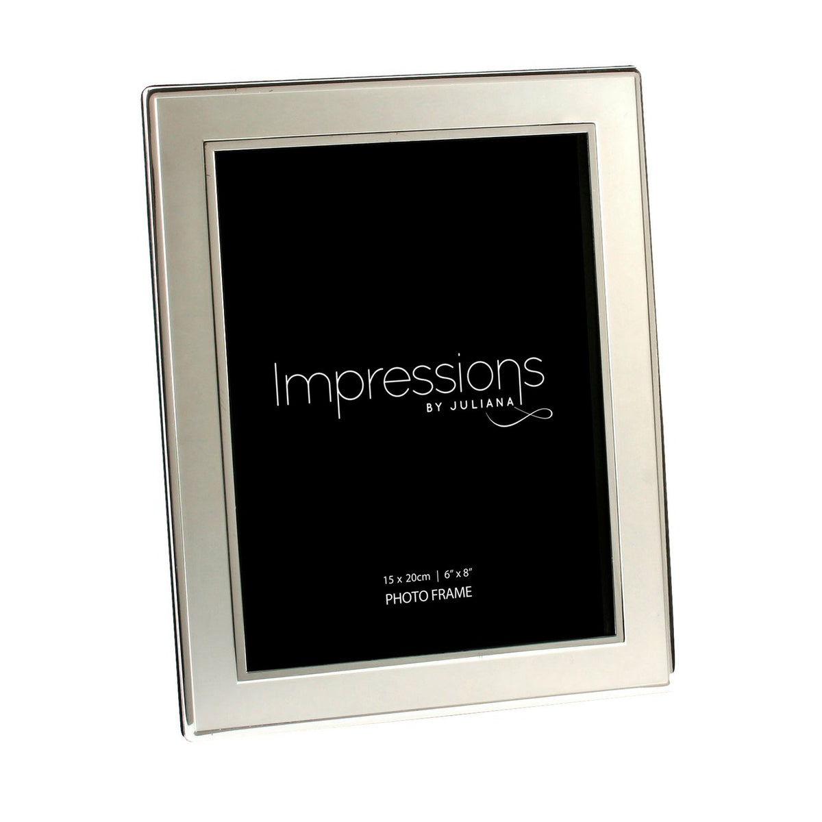 Rectangular Silverplated Satin Plain Photo Frame 8 x 6in - Silver
