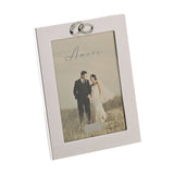 Crystal Rings Plain Silverplated Photo Frame 7 x 5in - Silver