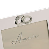 Crystal Rings Plain Silverplated Photo Frame 7 x 5in - Silver