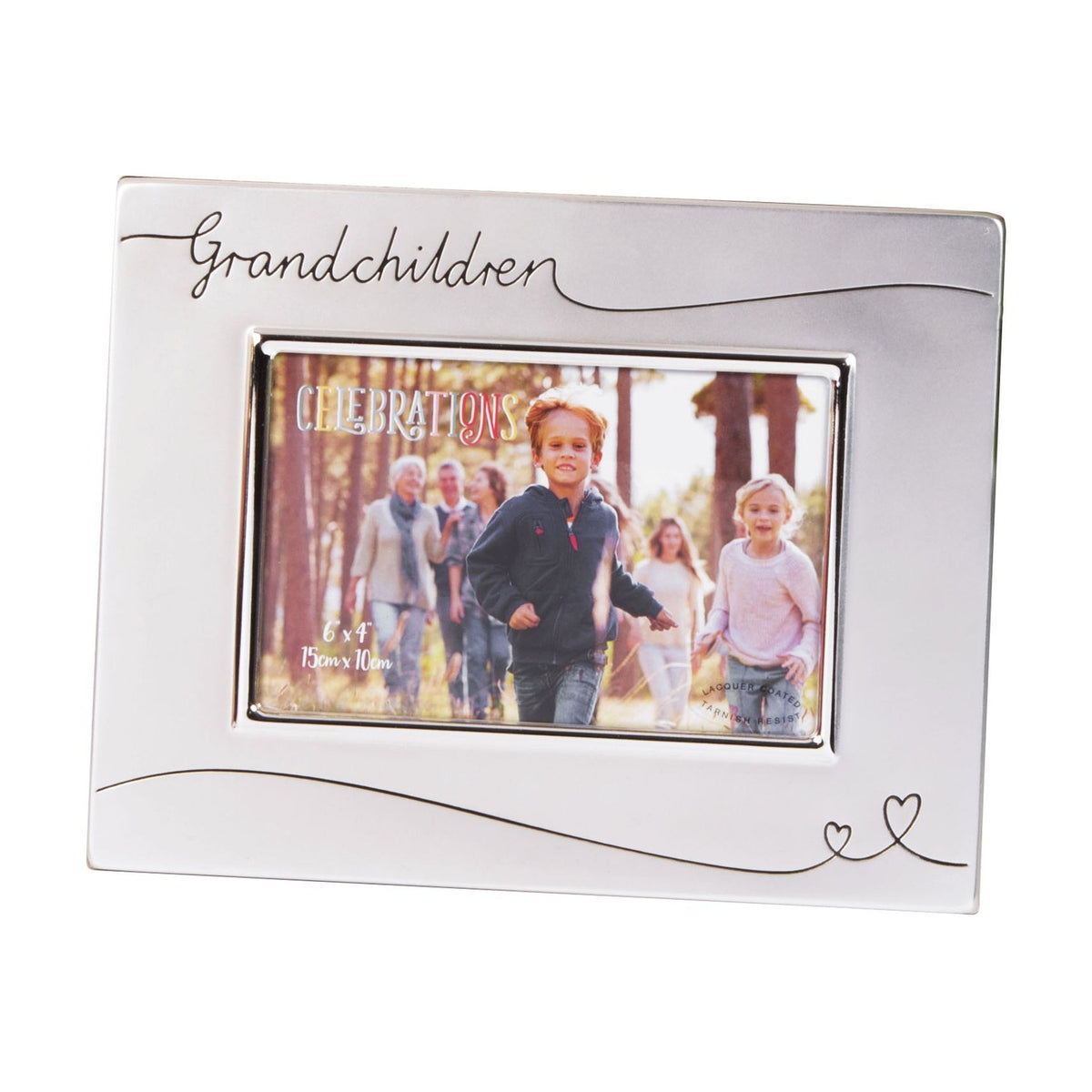 Grandchildren Silverplated Photo Frame 6 x 4in Landscape - Silver