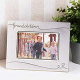 Grandchildren Silverplated Photo Frame 6 x 4in Landscape - Silver