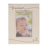 Grandson 2 Tone Silverplated Photo Frame 6 x 4in - Silver