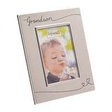Grandson 2 Tone Silverplated Photo Frame 6 x 4in - Silver