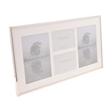 4 Aperture Metal Plated Photo Frame with Mount - Silver