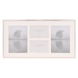 4 Aperture Metal Plated Photo Frame with Mount - Silver