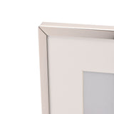 4 Aperture Metal Plated Photo Frame with Mount - Silver