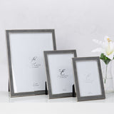 Metal Plated Faux Shagreen Photo Frame with Stand - Grey