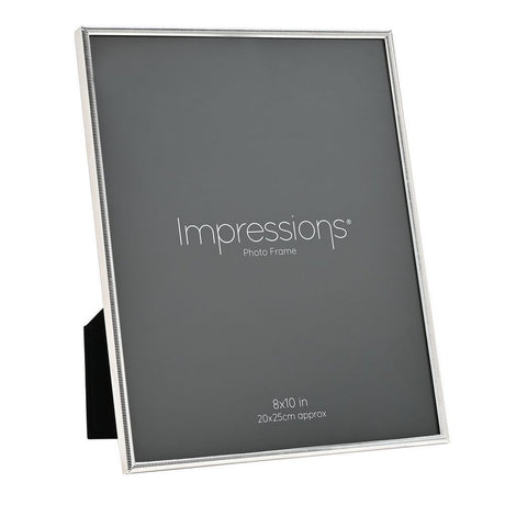 Silverplated Slim Edge Metal Photo Frame 10 x 8in - Silver