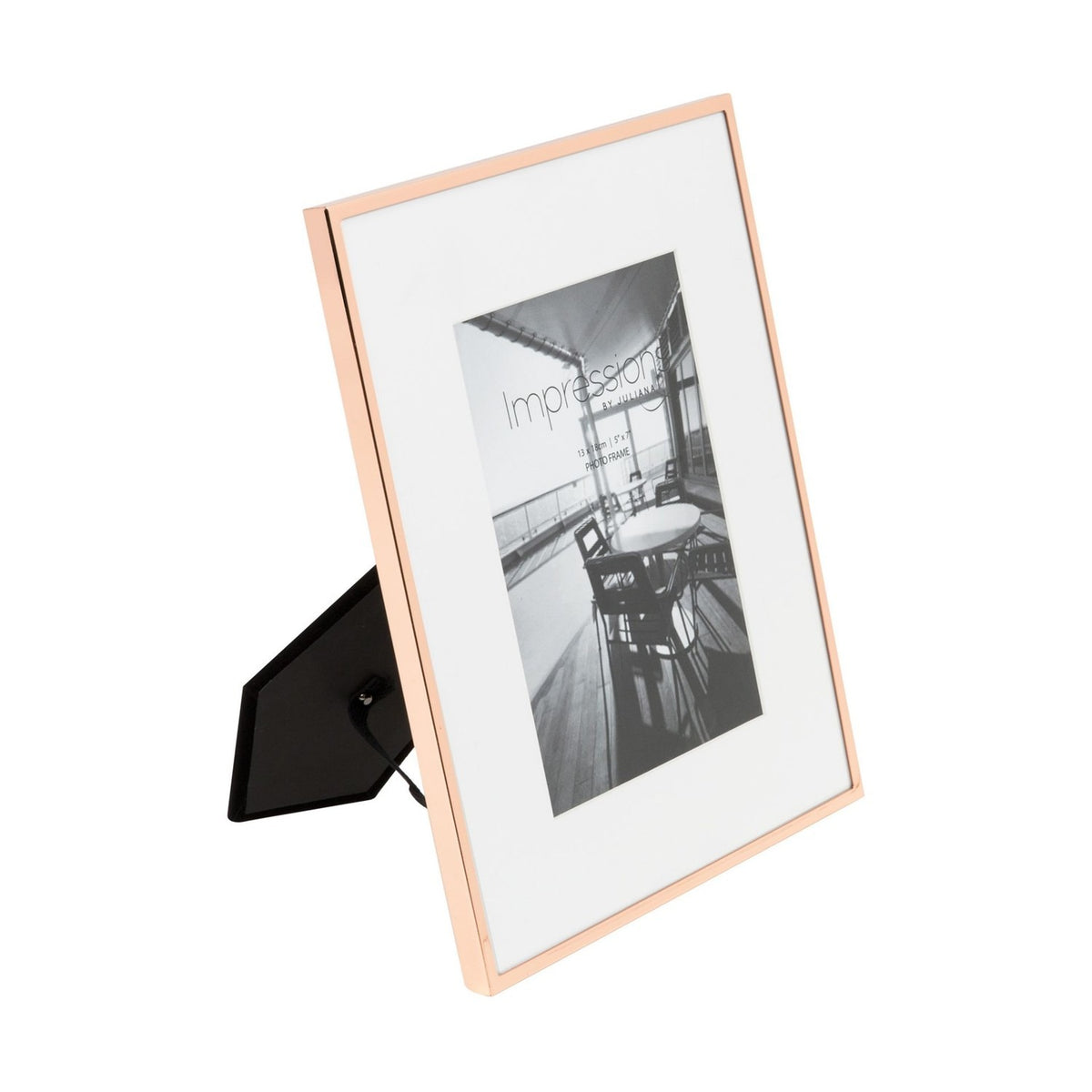 Copperplated Photo Frame with White Mount 7 x 5in - Copper