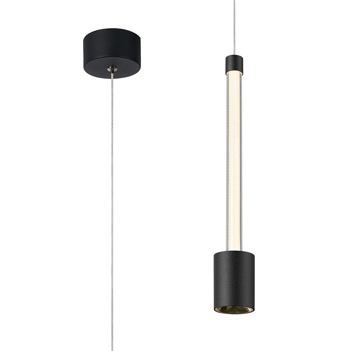 Fugaz LED Pendant Light 7W 3000K - Sand Black & Rose Gold