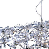 Fusion 10 Light Crystal Linear Suspension Light - Polished Chrome