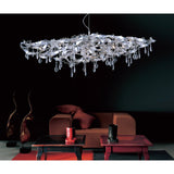 Fusion 10 Light Crystal Linear Suspension Light - Polished Chrome