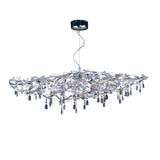 Fusion 10 Light Crystal Linear Suspension Light - Polished Chrome