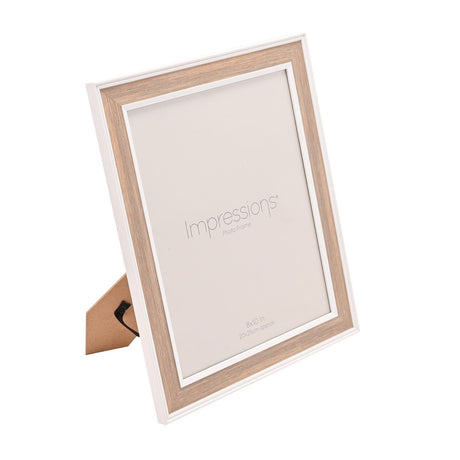 Natural Finish Plastic Photo Frame 10 x 8in - Light Brown
