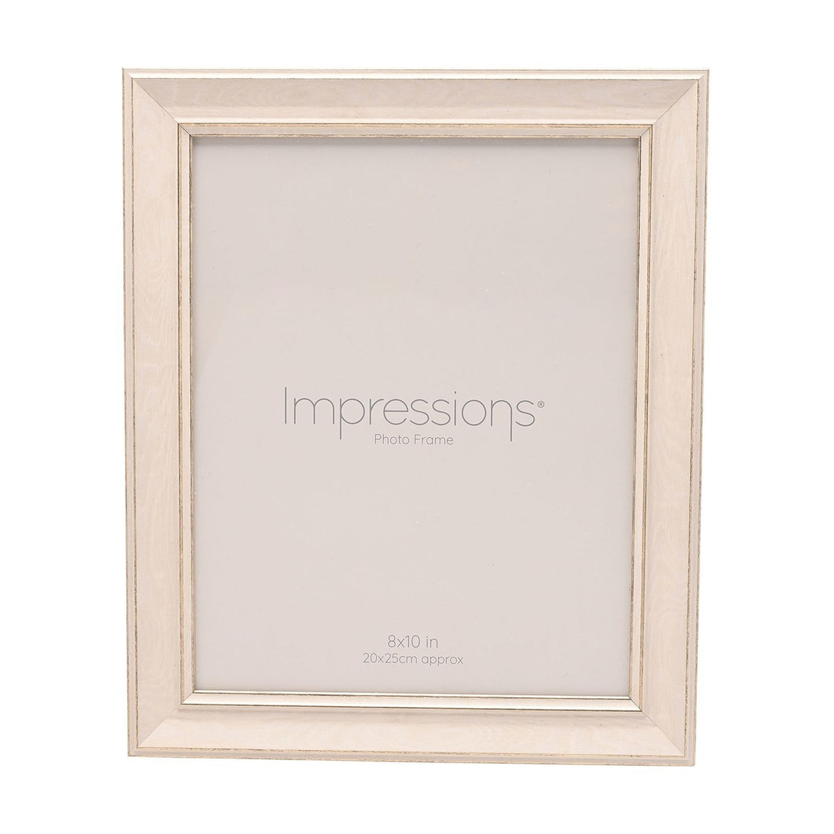Chamfered Edge Plastic Photo Frame 10 x 8in - Off White