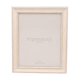 Chamfered Edge Plastic Photo Frame 10 x 8in - Off White