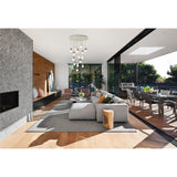 Galaxia 15 Light Round Cement Cluster Pendant Light - Multicoloured