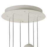 Galaxia 6 Light Round Cement Cluster Pendant Light - Multicoloured