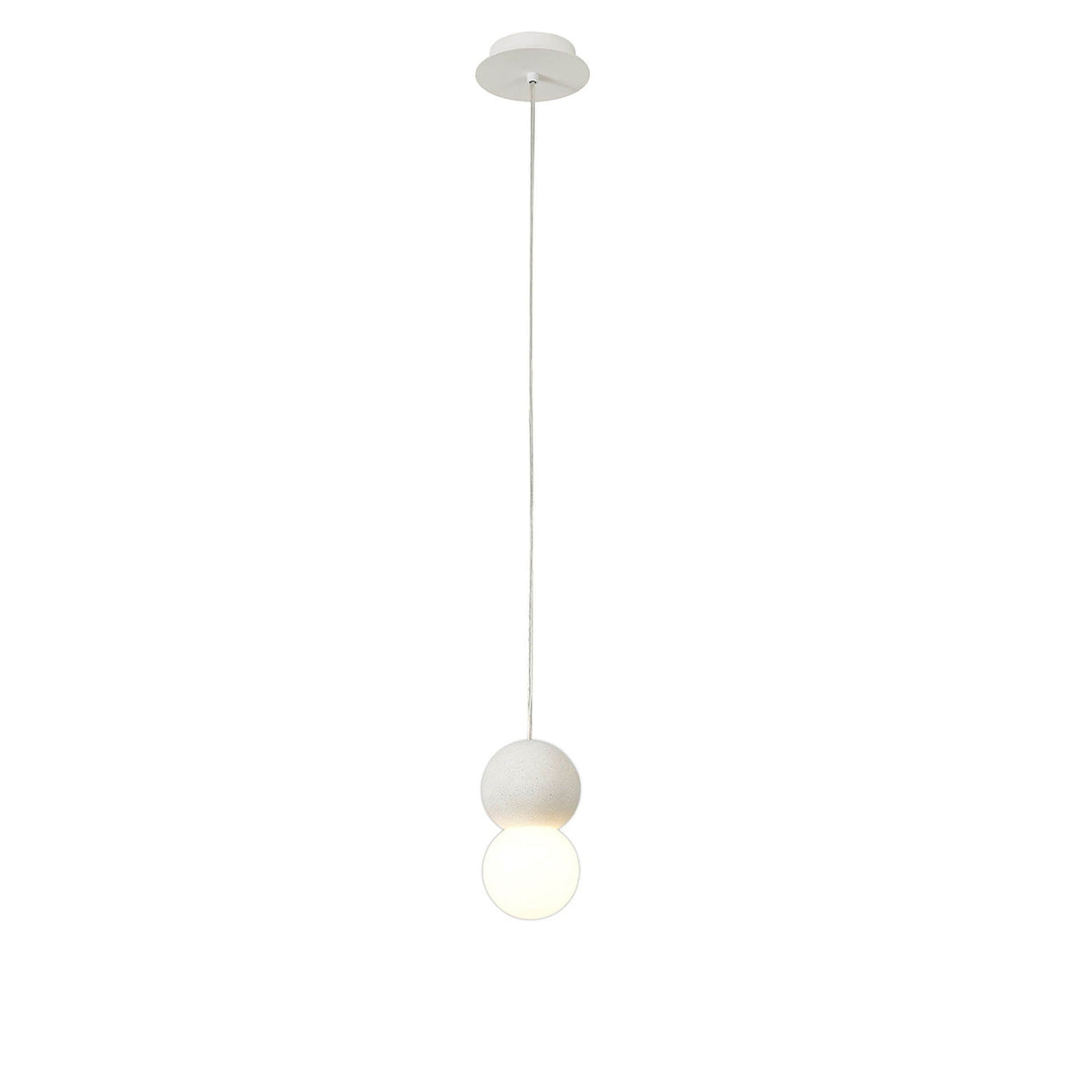 Galaxia 12cm Round 1 Light Pendant Light - White